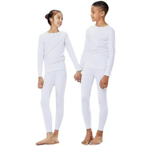 Pack 2 Tenues Sous-vêtement Fille Blanc ( Pull - Pantalon )