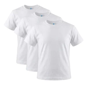Pack 3 T-shirt Garçon Blanc Coton