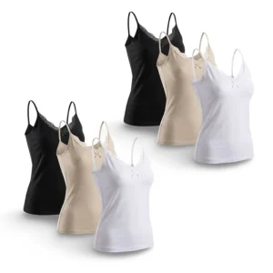 Pack 6 Débardeurs Femme Dentelle