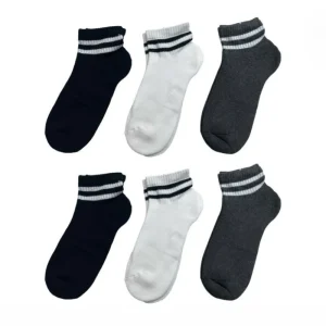 Pack 6 paires de chaussettes éponges 2 bandes demi