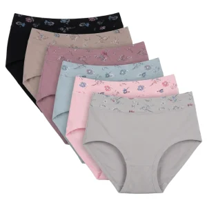 Pack 6 slips femme coton S 1